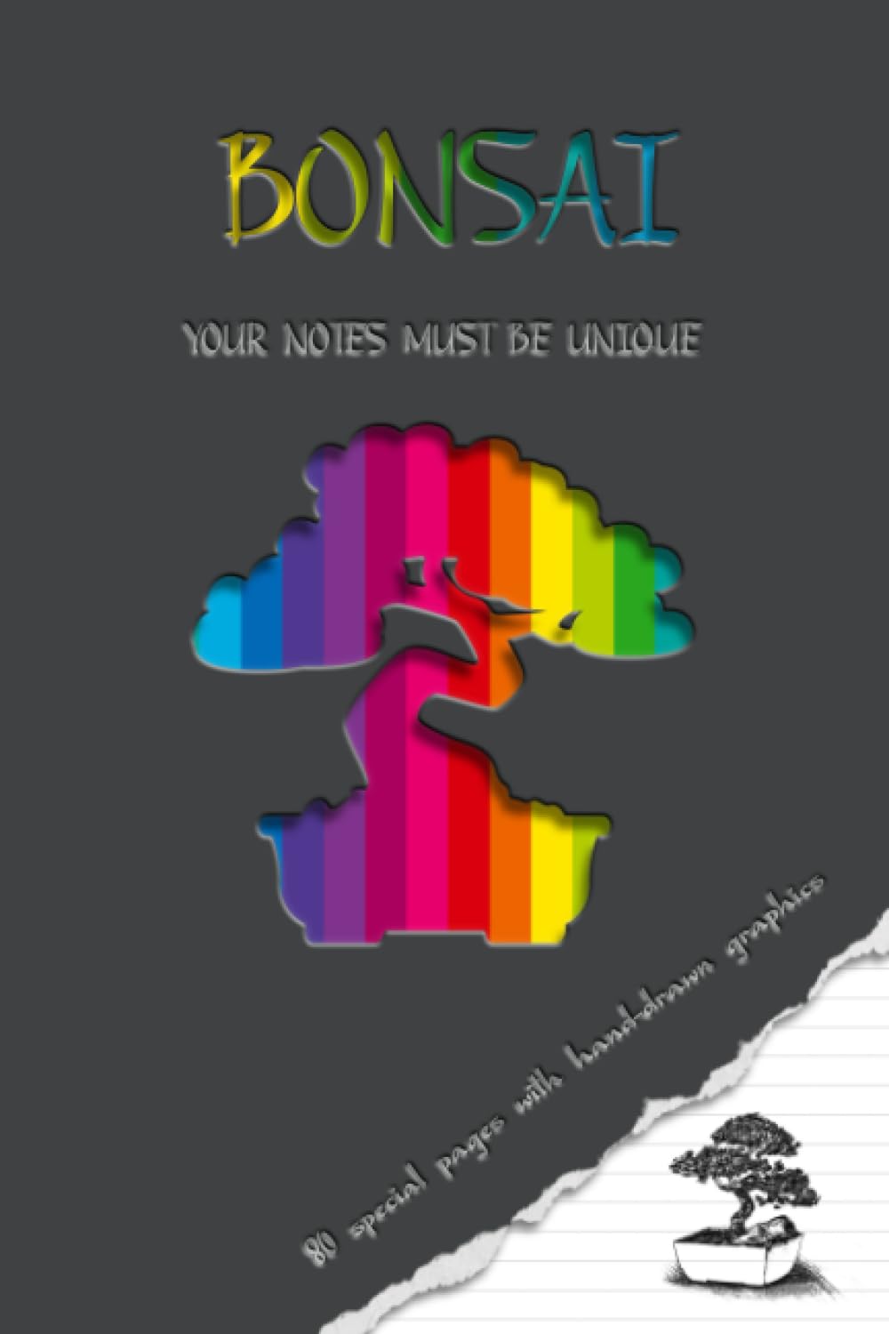 Bonsai | Notebook | Your notes must be unique | 80 special pages with hand-drawn graphics: Japanese colorful tree | Line baixar livro de graça