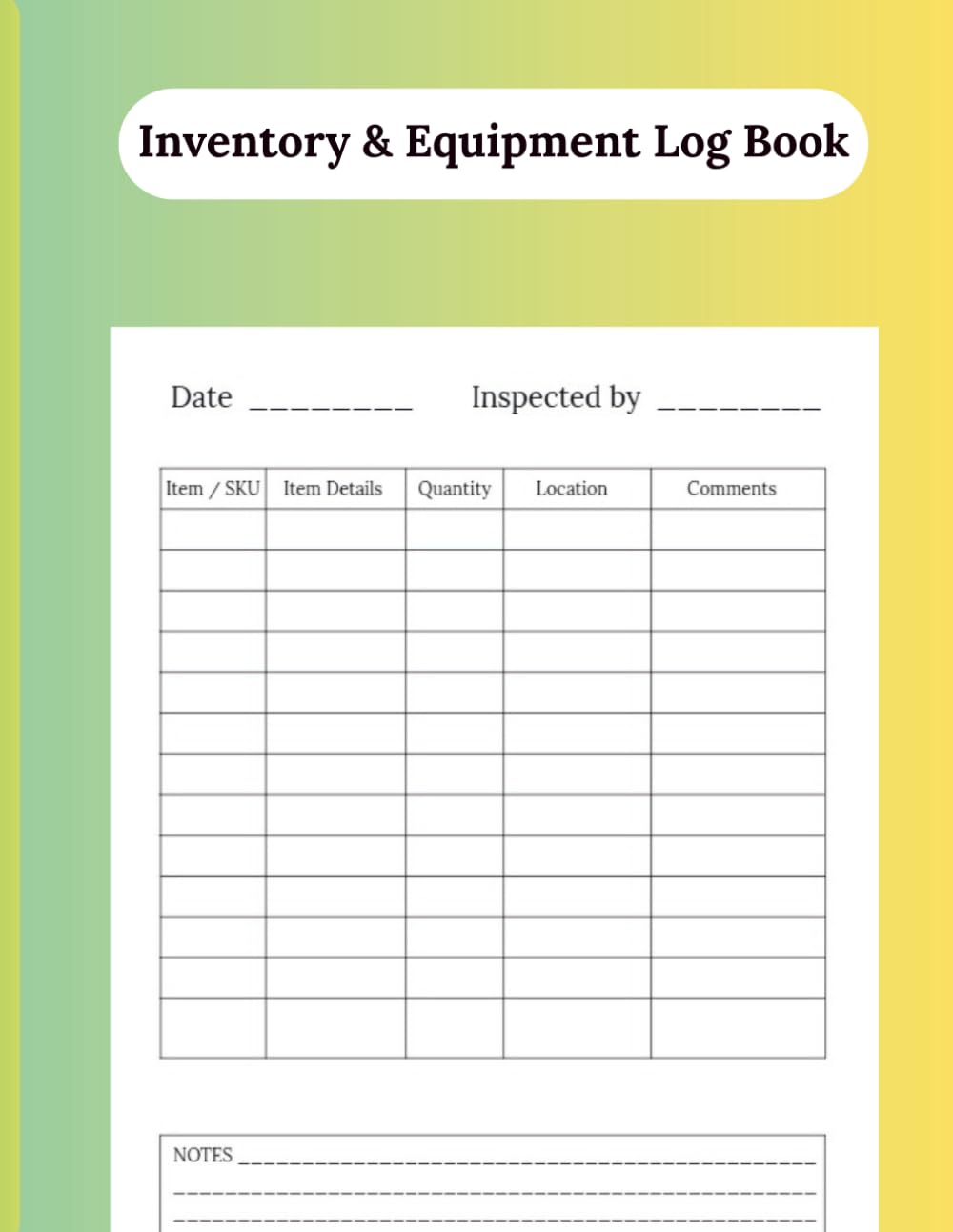 Inventory & Equipment Log Book: Track Items, Quantities, Locations & Inspections baixar o livro de graça