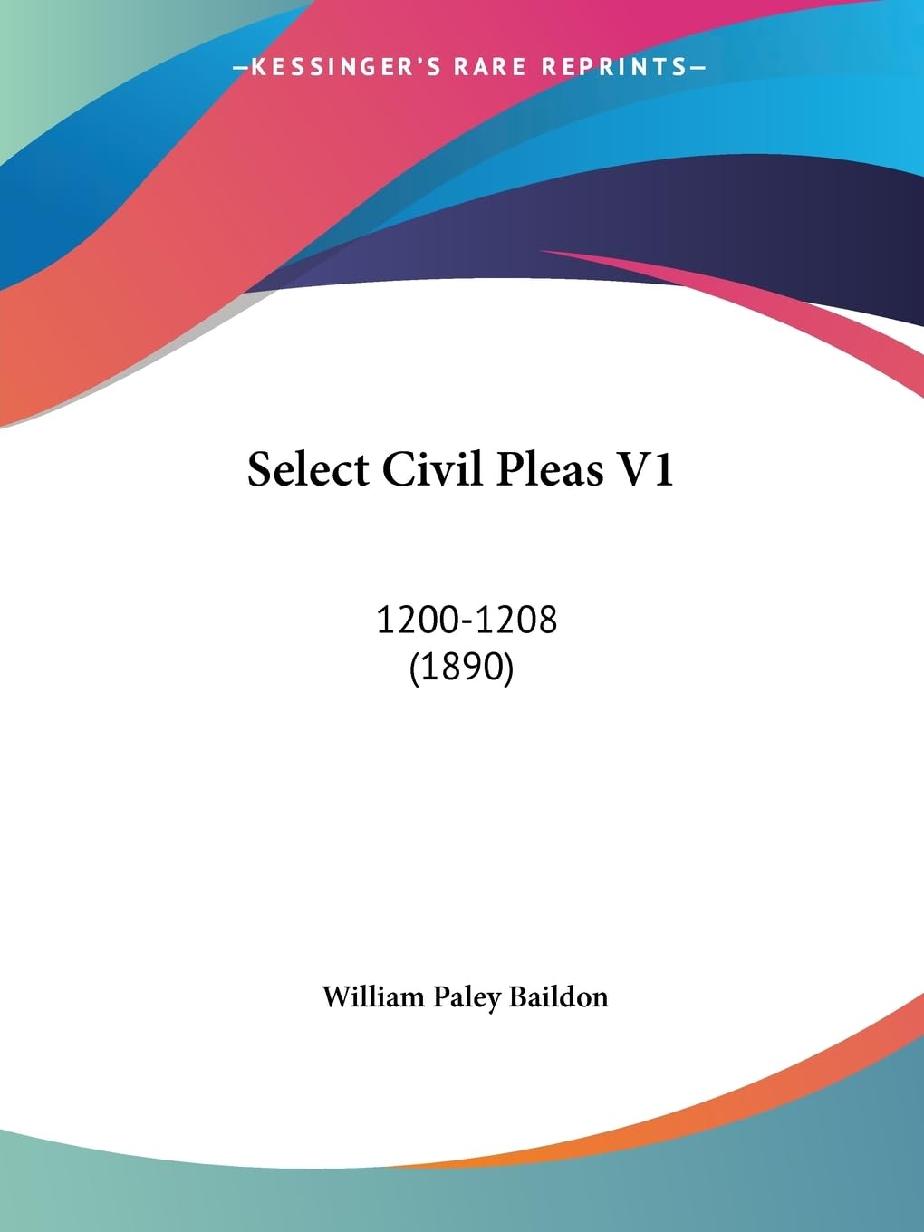 Select Civil Pleas V1: 1200-1208 (1890): 1 baixar livro de graça
