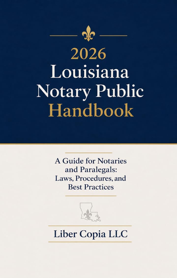 2026 Louisiana Notary Public Handbook: A Guide for Notaries and Paralegals: Laws, Procedures, and Best Practices (English Edition) baixar livro de graça