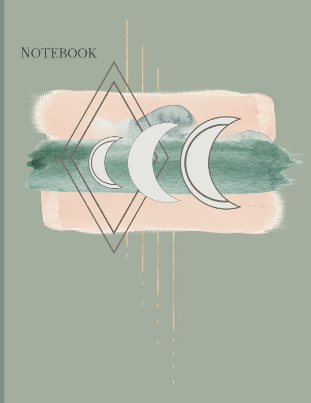 ler totalmente Boho Notebook: Boho Moon, Blank Lined Paper Journal Notebook, Aesthetic Composition Notebook