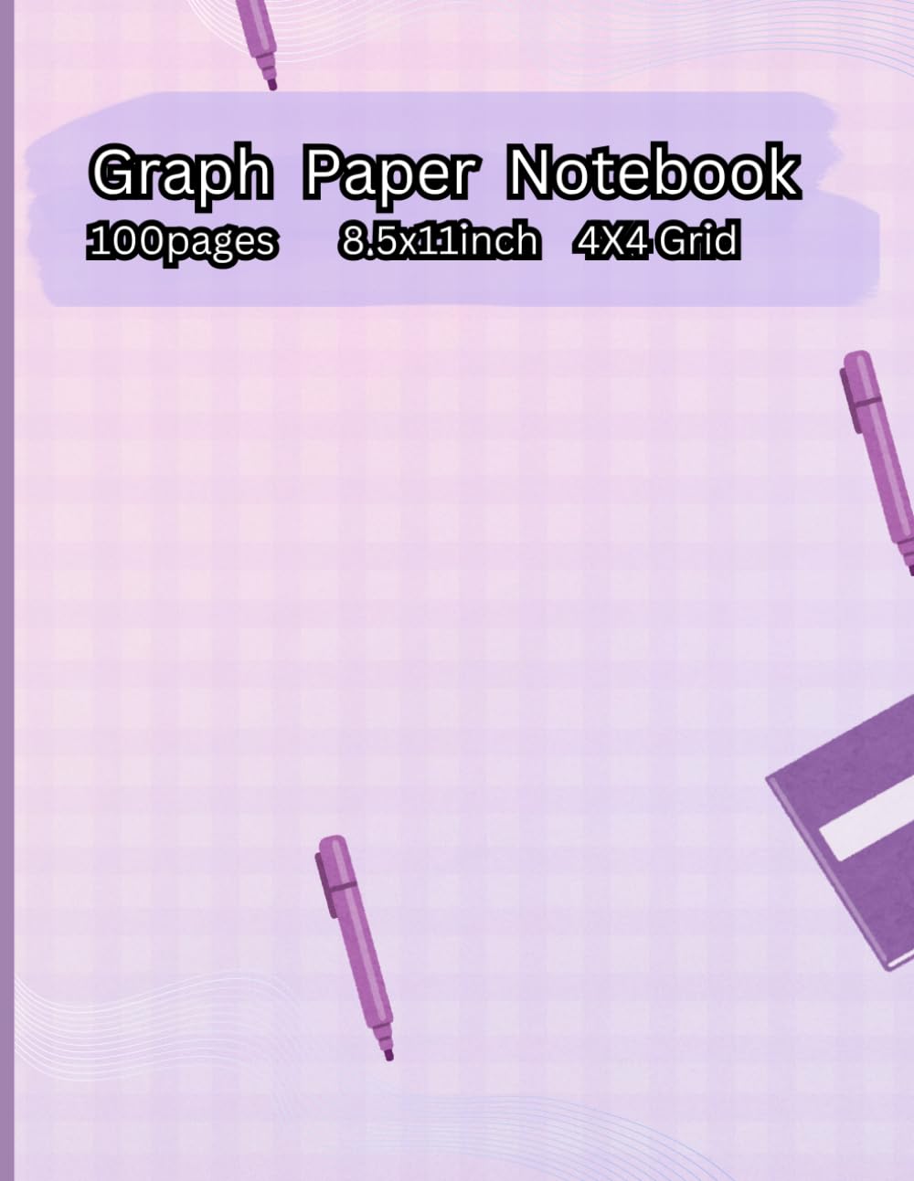 ler totalmente Graph Paper Composition Notebook (4x4 Grid): Quad Ruled 4 Squares Per Inch, 100 Pages, Large 8.5 x 11 for Math, School, and Engineering