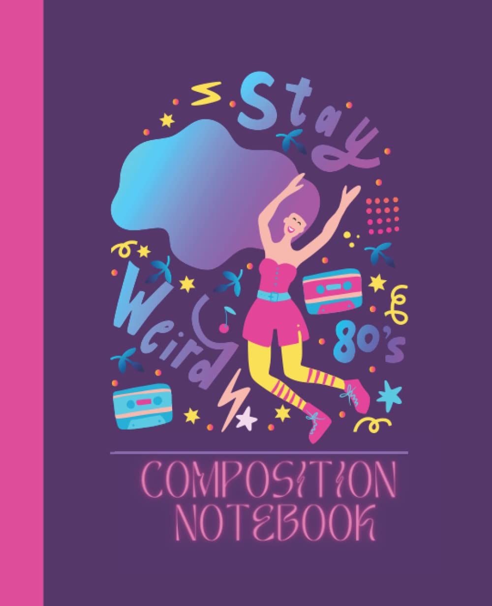Composition Notebook College Ruled: 80's Theme Pattern Vintage: Beautiful Retro Style Notebook for Girls, Teens, Students and Women: Ideal For Gift baixar livro de graça
