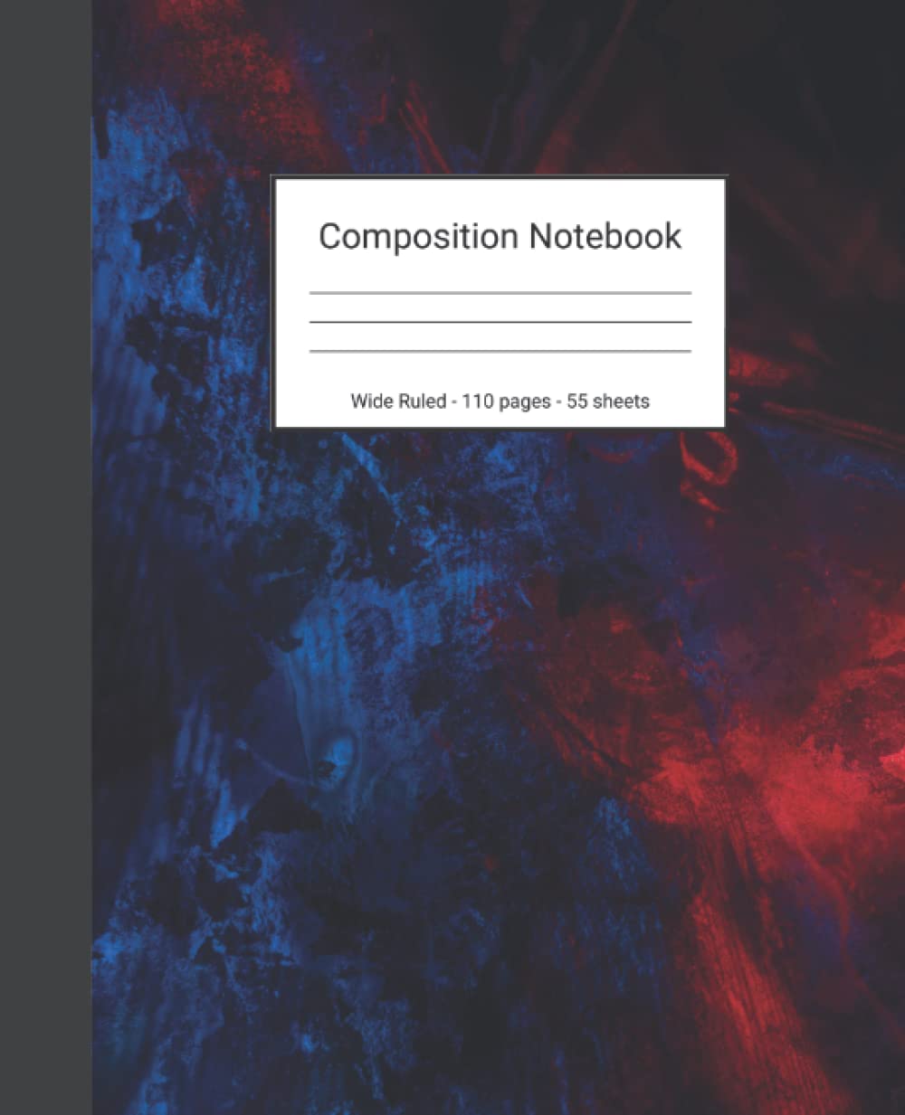 Composition Notebook: Wide Ruled Paper Notebook Journal - Blue And Red Abstract Art - Blank Wide Lined Workbook baixar livro de graça
