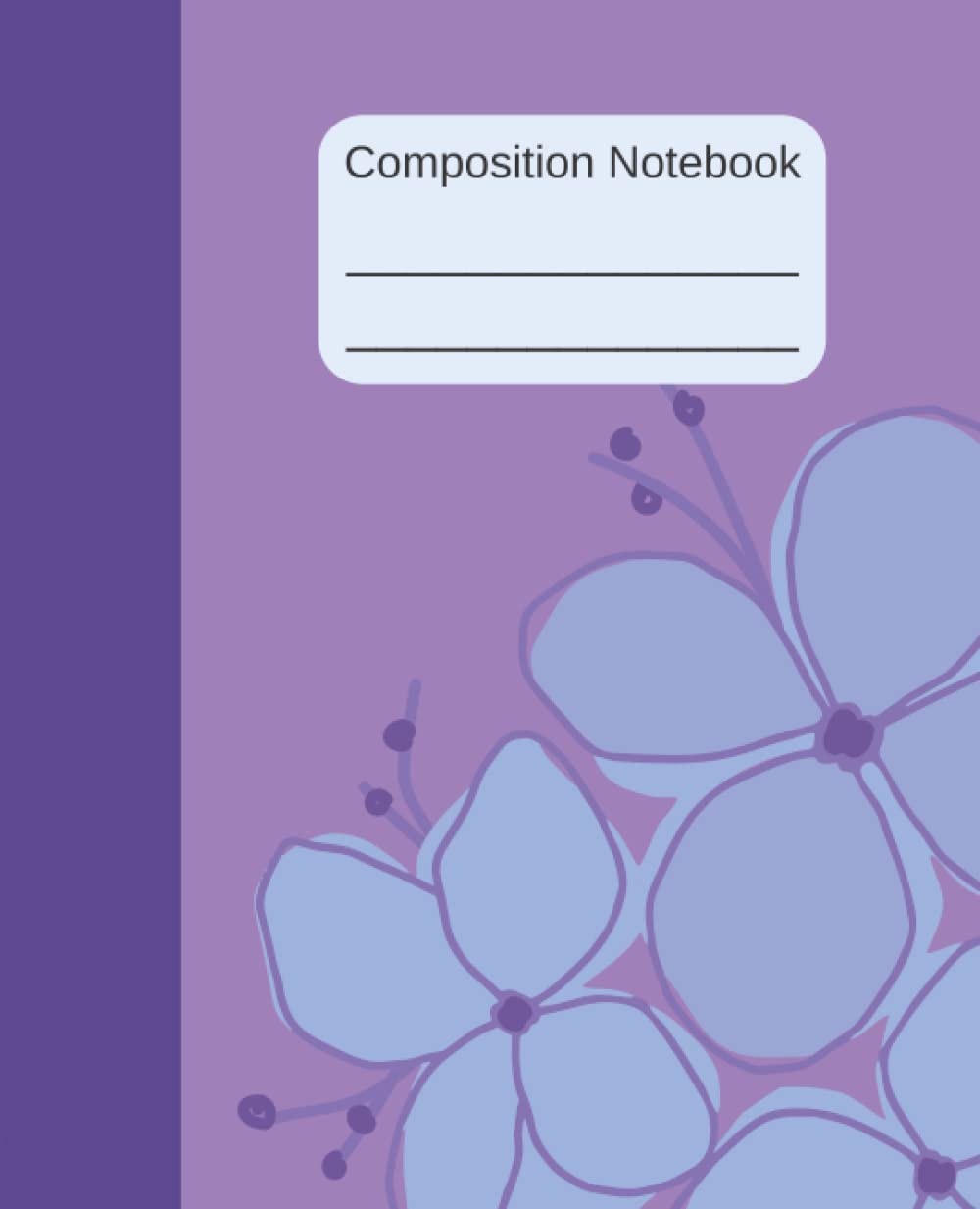 College ruled line paper composition notebook with flower: Cute lilac composition notebook 200 pages 7.5 in x 9.25 in baixar livro de graça