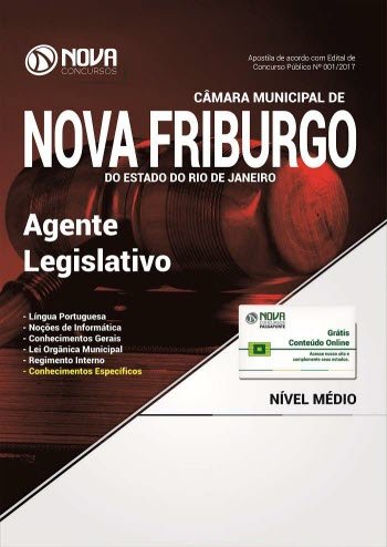 Apostila Câmara Municipal de Nova Friburgo - RJ 2017 - Agente Legislativo