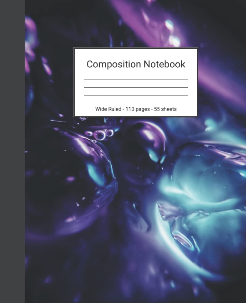 Composition Notebook: Wide Ruled Paper Notebook Journal - Dark Blue Bubbles - Blank Wide Lined Workbook baixar o livro de graça