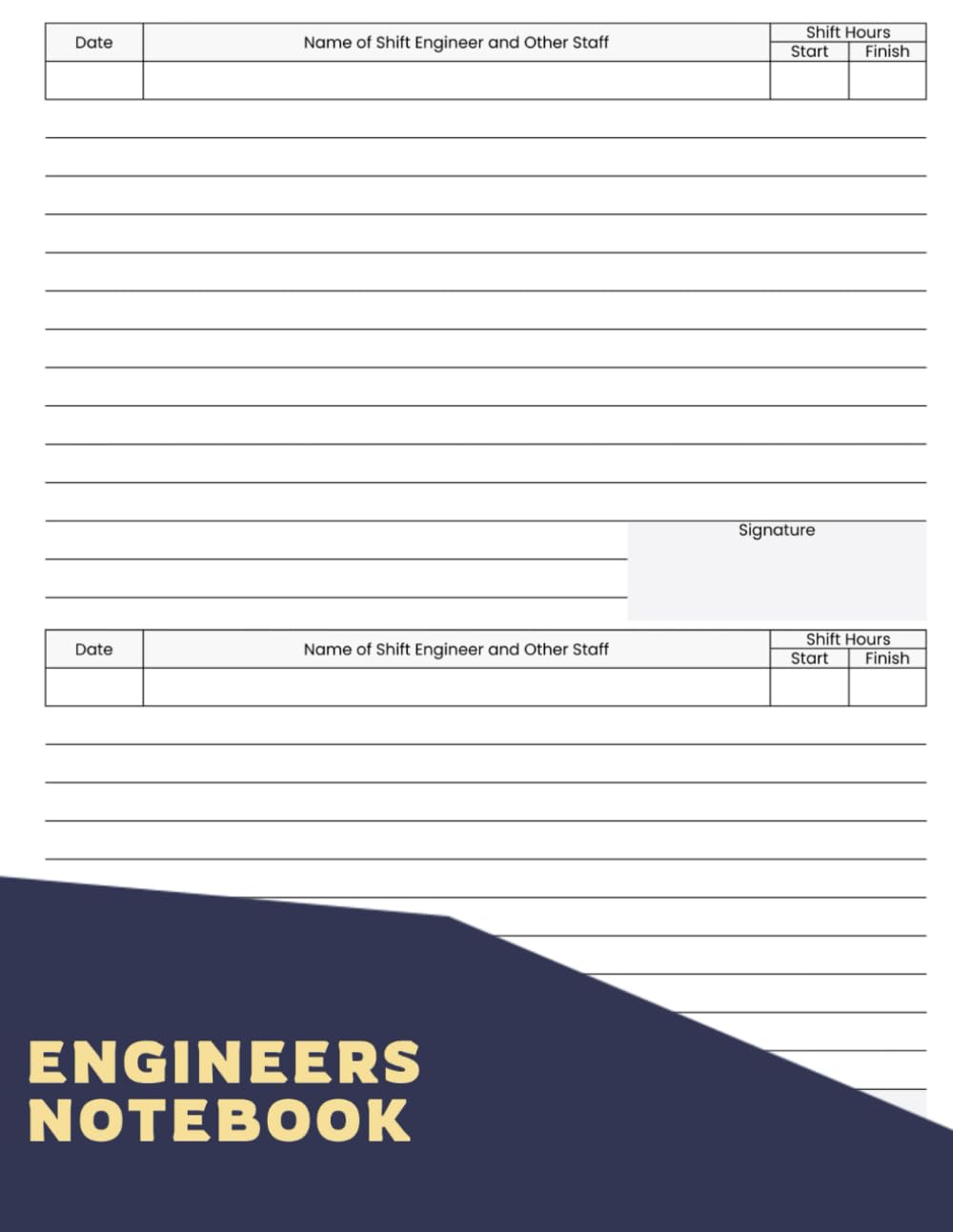 Engineers Notebook: A Logbook To Document Daily Operations And Keep Track Of Crucial Information On The Job ( 2 Shifts Per Page) baixar livro de graça