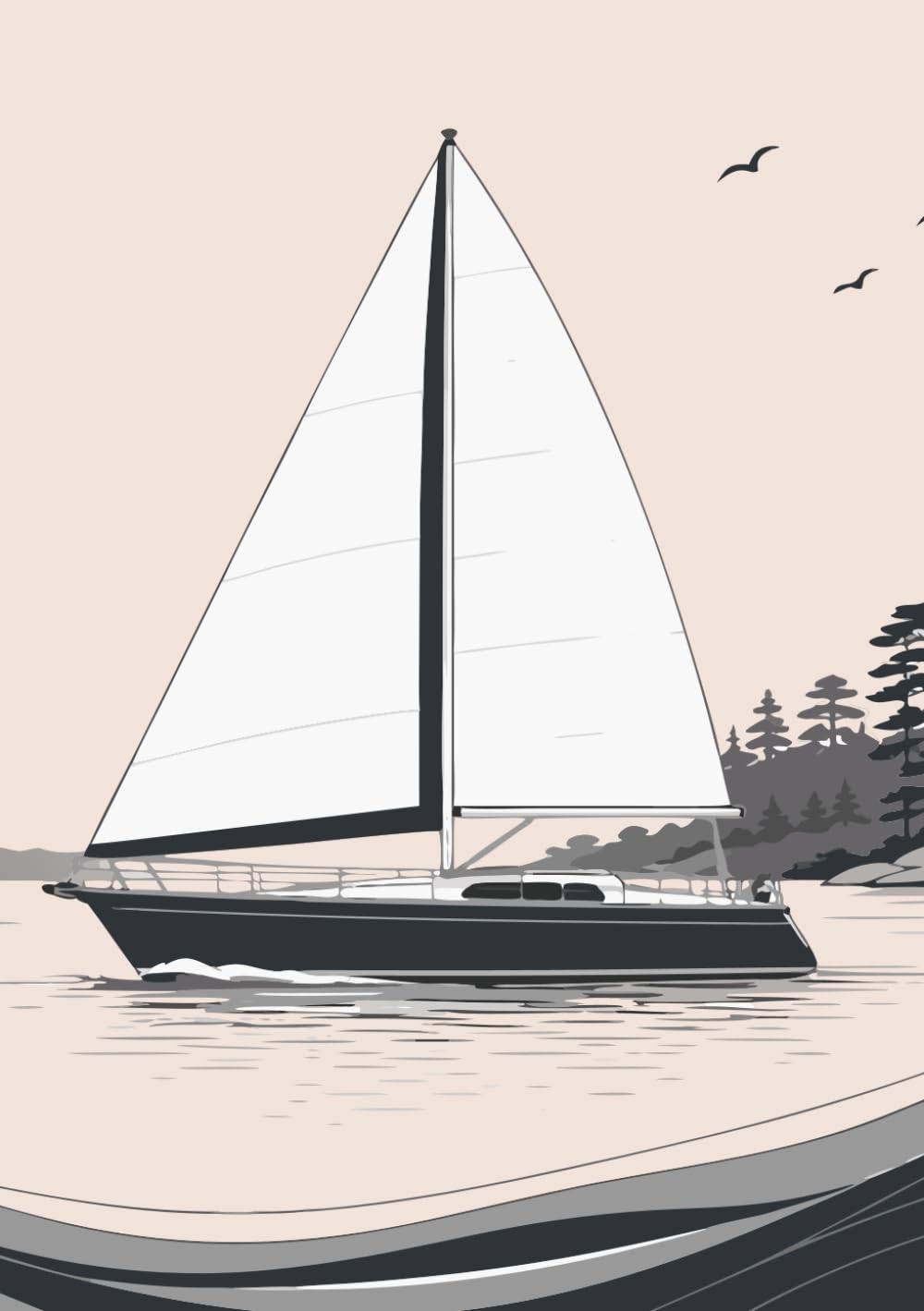 ler totalmente Sailboat Lined Notebook: A5 Ruled Journal for Writing, Notes, School, Work and Everyday Planning