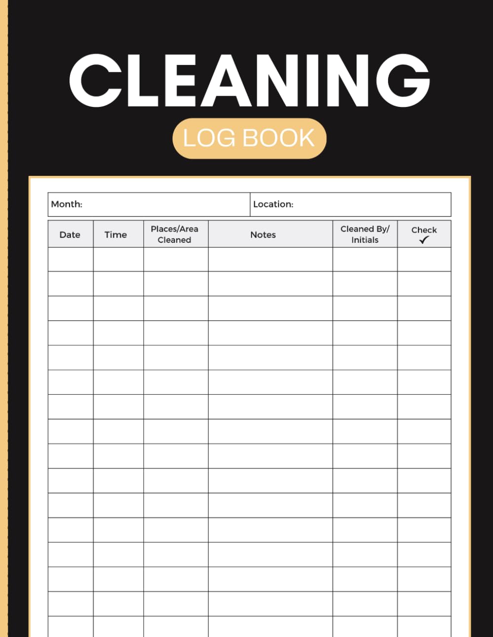 capítulo por capítulo baixar Cleaning Log Book: Daily Sanitization Checklist, Hygiene Inspection, and Area Maintenance Tracker for Housekeepers, Facility Managers, and Janitorial Staff