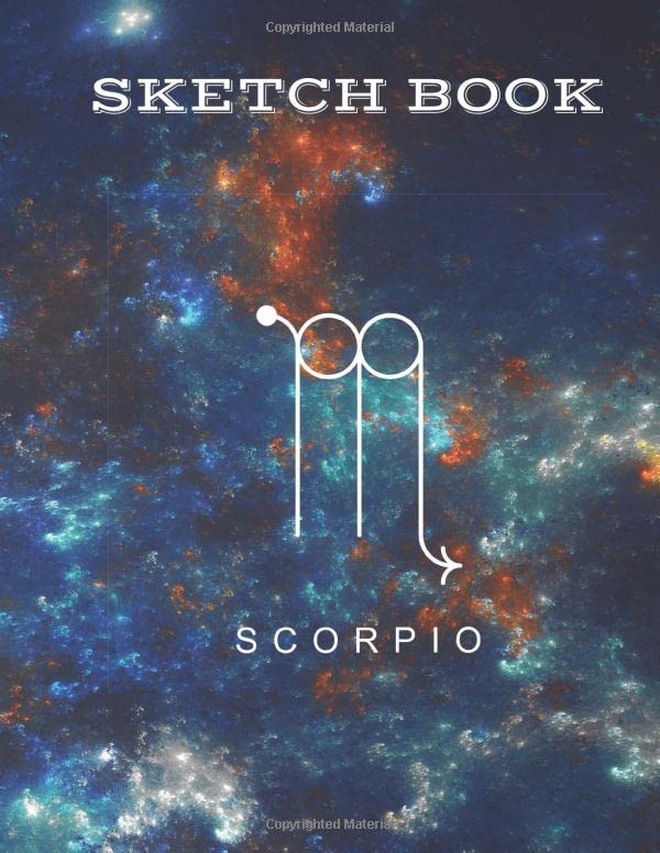 ler totalmente Sketch Book Scorpio: Large Book for Sketching, Drawing, Painting, Writing, Doodling, Brainstorming, 120 Pages, 8.5 x 11 size