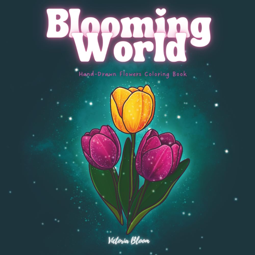 ler totalmente Blooming World: Hand-Drawn Flowers Coloring Book (Relaxing World Coloring)