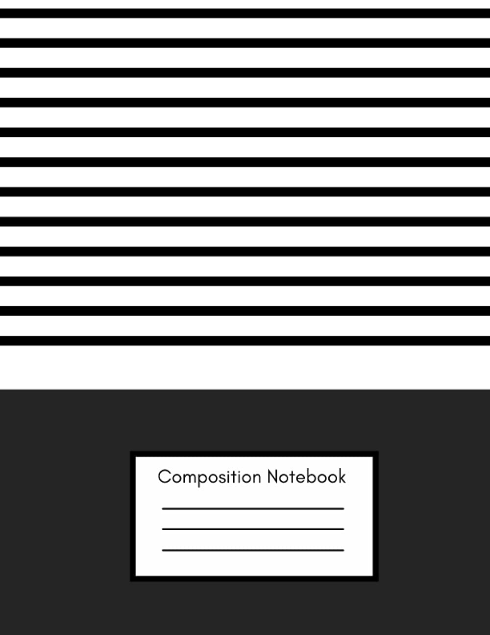 Composition Notebook: White and Grey Stripe Notebook College Ruled, 8.5×11: Journal for Girls Teens Students for Back to School College and Home Writing baixar livro de graça