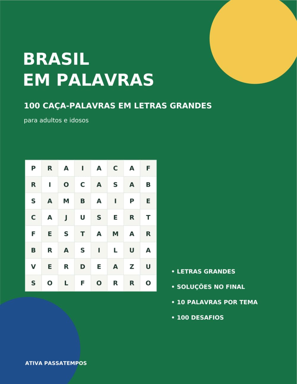 ler totalmente Brasil em Palavras: 100 Caça-Palavras em Letras Grandes para Adultos e Idosos (Portuguese Edition)