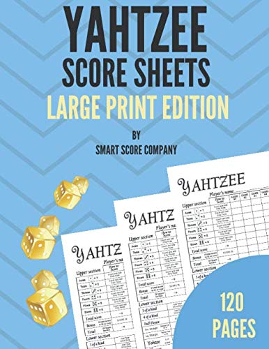 Yahtzee score sheets: 120 large pads for Scorekeeping | highest quality paper | Clear Printing with original Scoring Instruction | Best Size 8.5 x 11 inches baixar o livro de graça