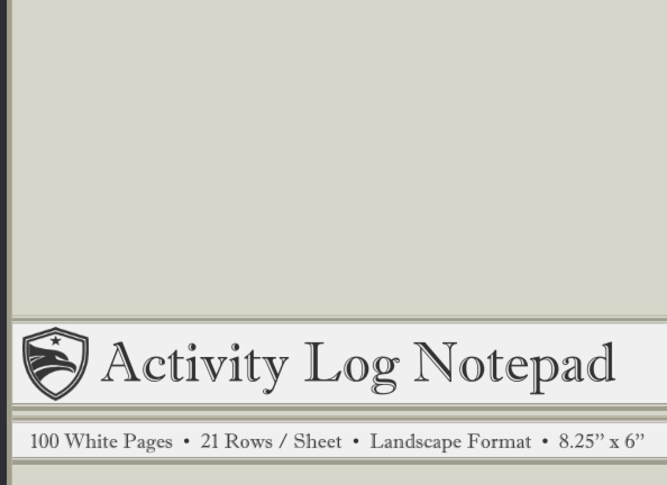 ler totalmente Activity Log Notebook | Track your daily activities and time spent on each | A great time management aid for work, school, home and personal use.:... Format | 8.25'' x 6 '' | Smart Grey Cover