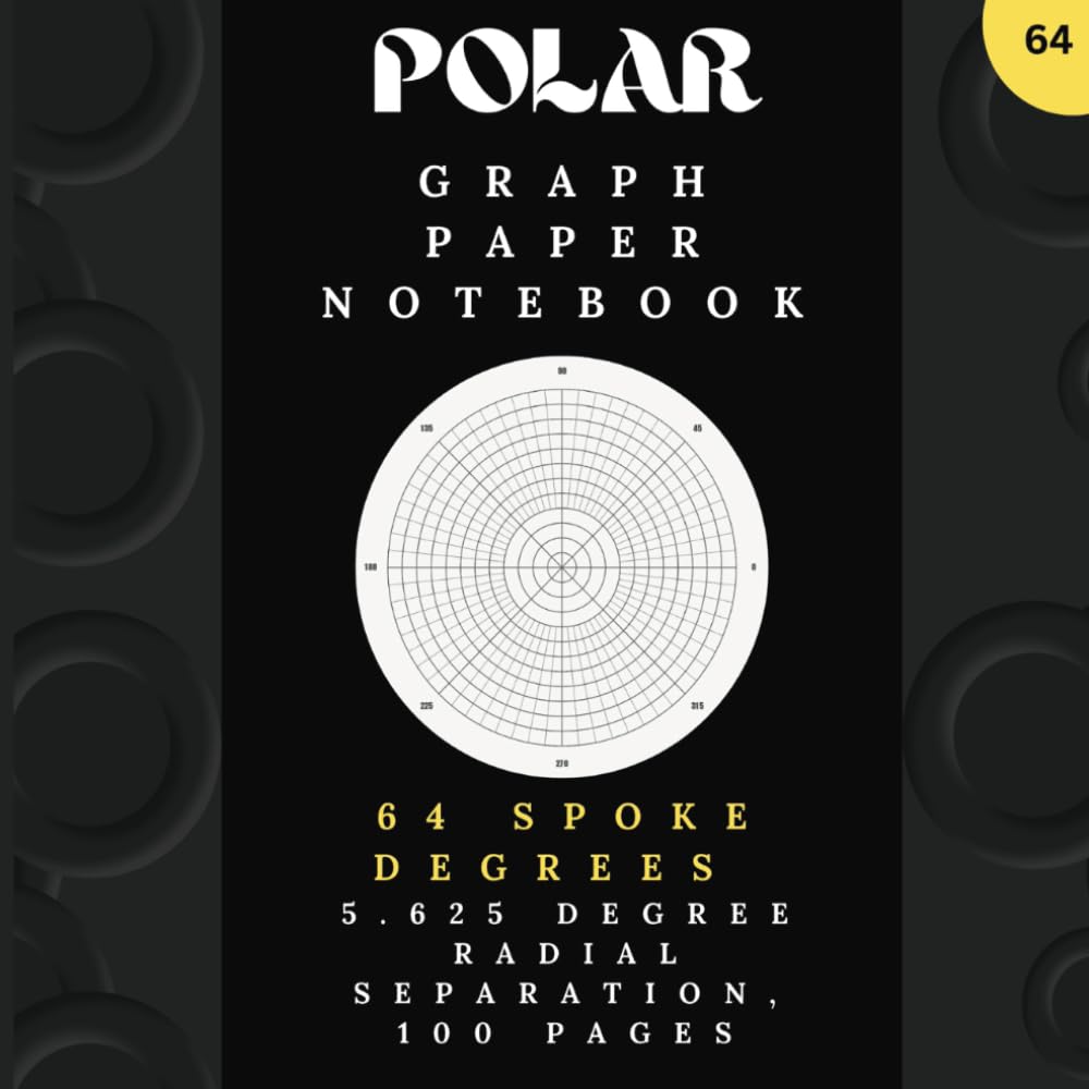 capítulo por capítulo baixar Polar Coordinate Graph Paper Notebook: 64 Spoke Degrees (5.625 degree radial separation), marked coordinates, 100 pages