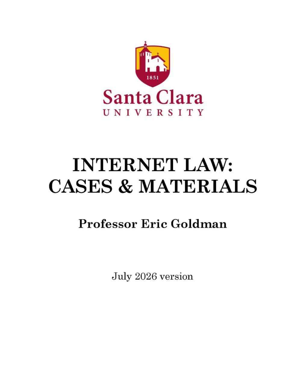 Internet Law: Cases & Materials (2026 Edition) baixar o livro de graça