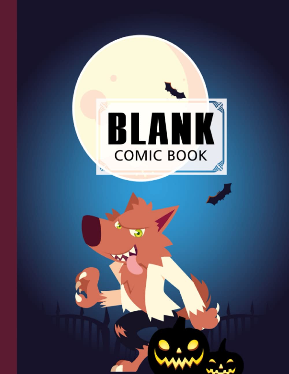 Blank Comic Book: Premium Werewolf Halloween Cover Blank Comic Book, Create Your Own Story, Journal, Notebook, Sketchbook for Kids and Adults, 120 Pages - Size 8.5" x 11" Notebook by Gesine Schultz baixar o livro de graça