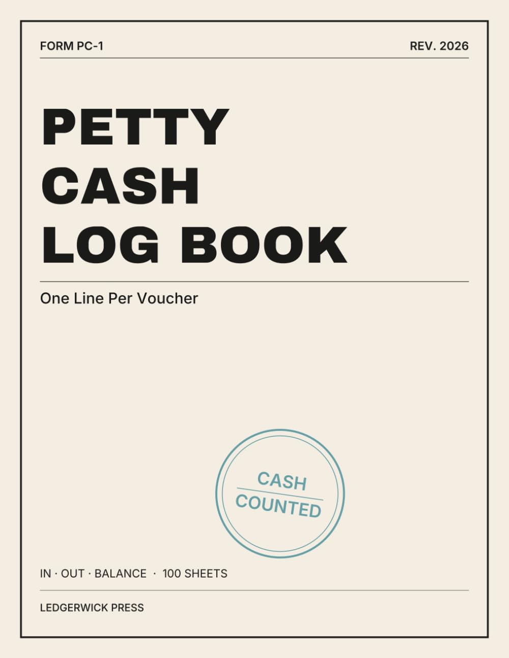 Petty Cash Log Book baixar livro de graça