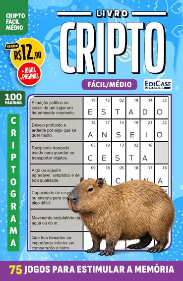 capítulo por capítulo baixar Livro Cripto ed.02 - 100 págs.- Fácil/Médio: 75 Jogos para exercitar a memória