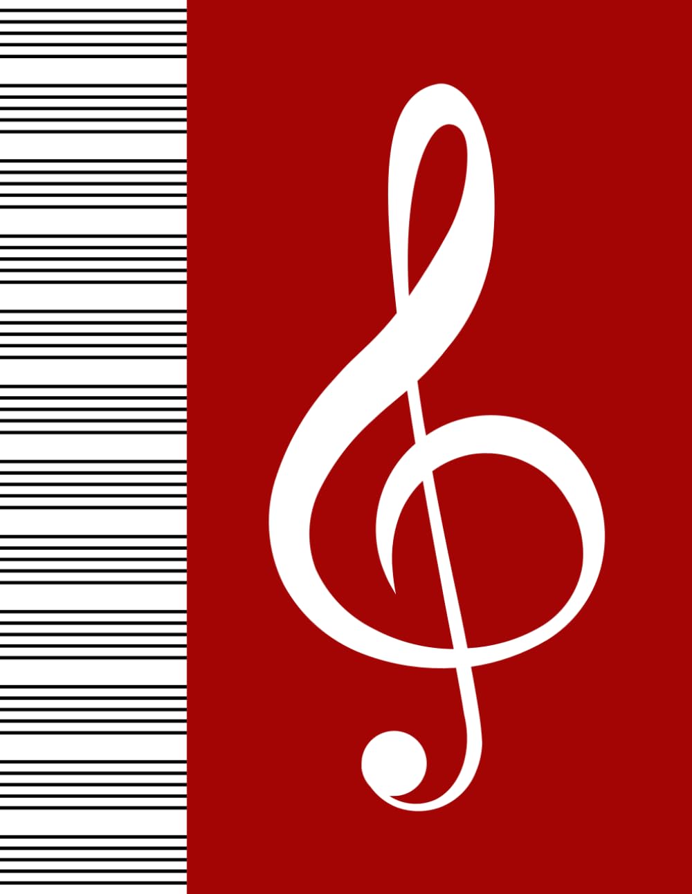 Blank Music Manuscript Paper for Composition (Red Cover): 12 Staves per Page, 160 Pages, 8.5 x 11 Inches baixar o livro de graça