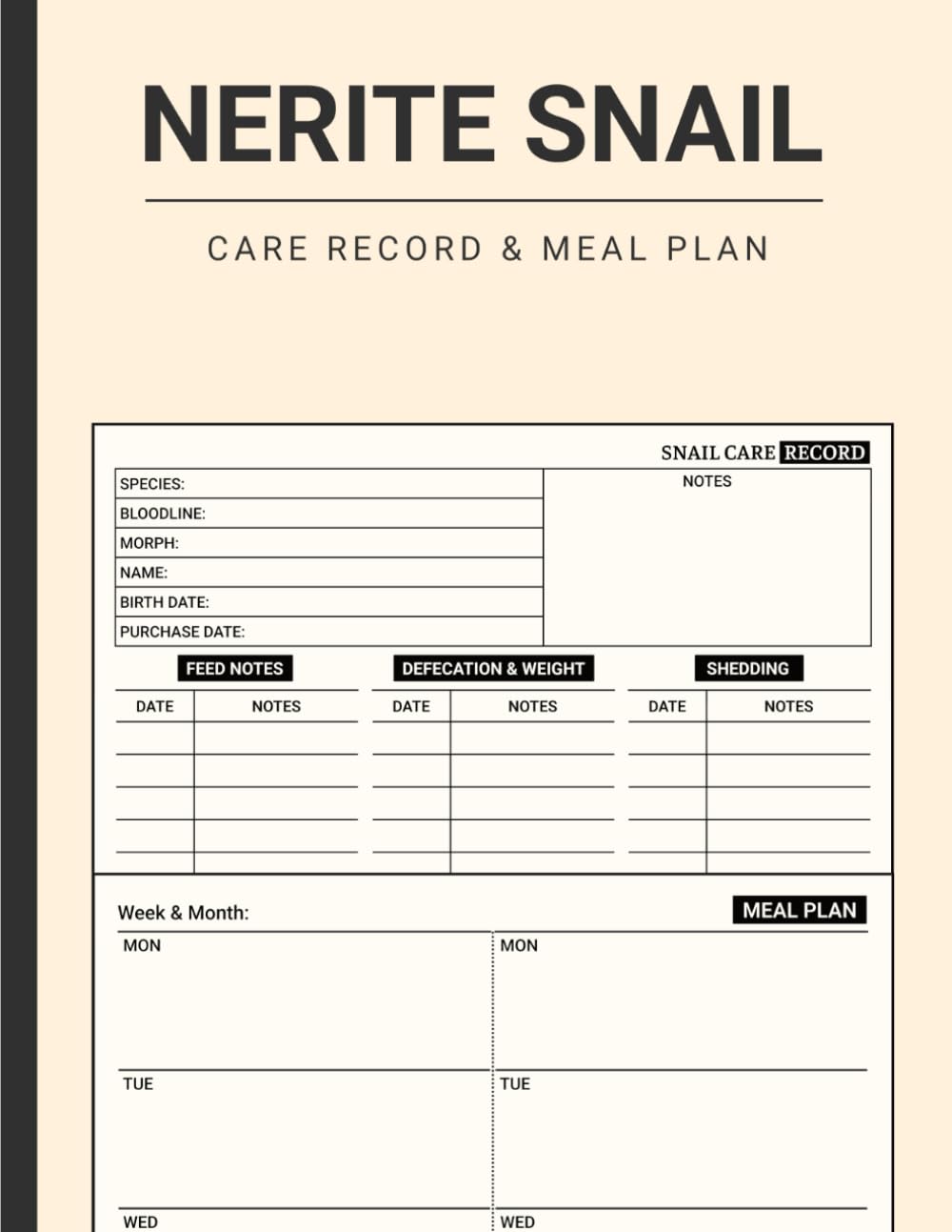 Nerite Snail: Care Log & Meal Planner Book baixar o livro de graça