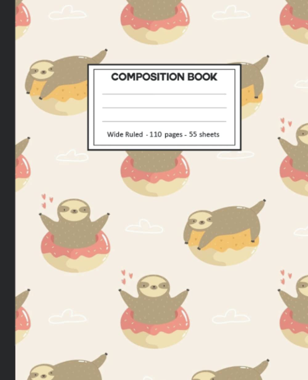 Composition Notebook: College Ruled: 110+ Lined Pages Writing Journal: Donuts on White. baixar o livro de graça