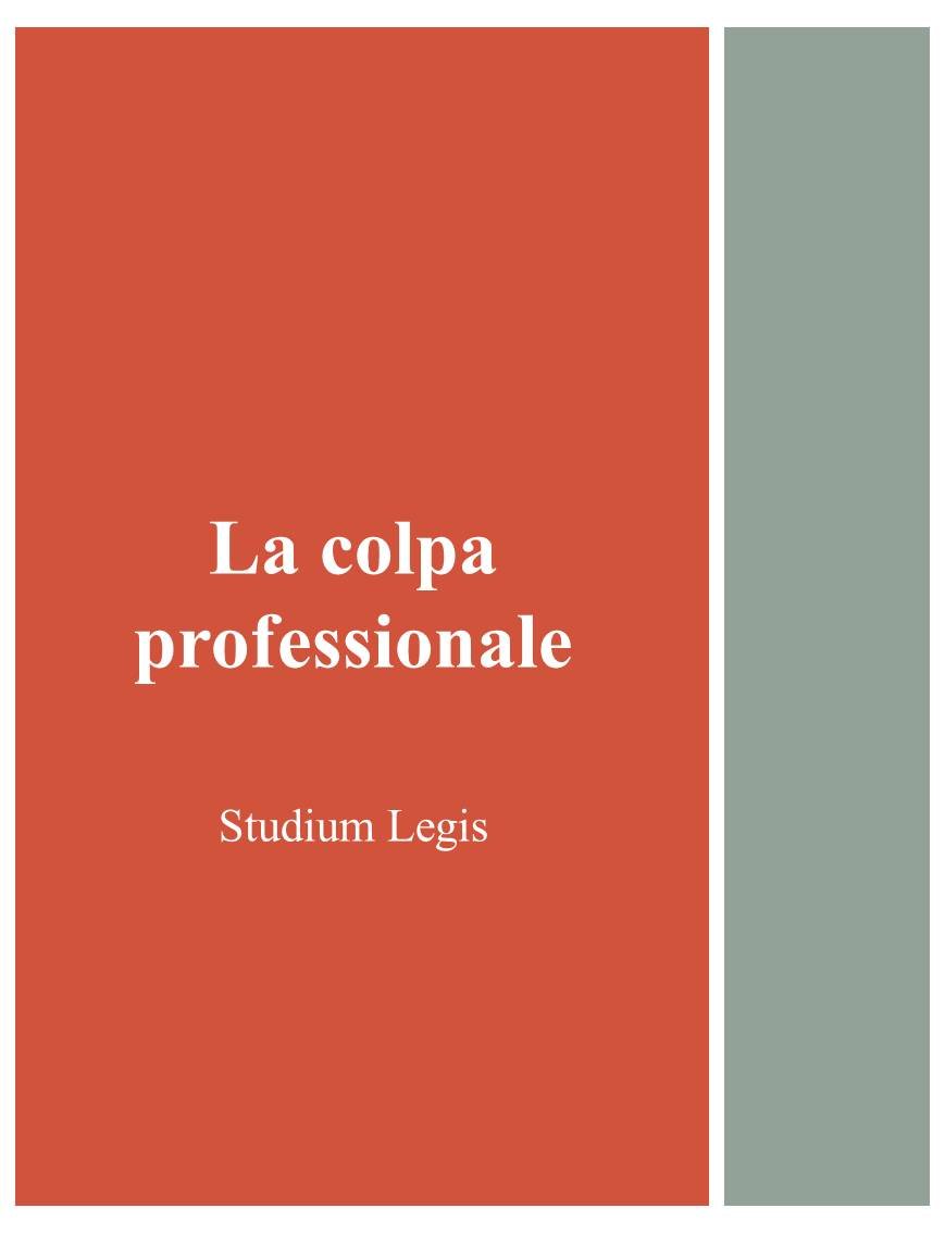 La colpa professionale (Italian Edition) baixar livro de graça