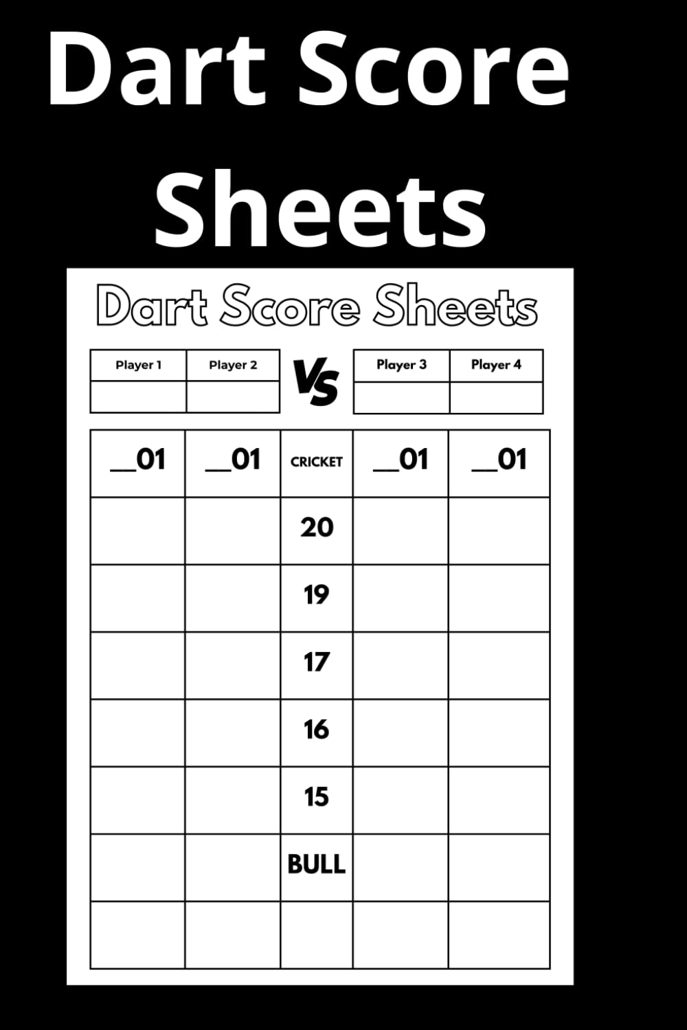 Dart Score Sheets: 01, Cricket & Tournament Match Logs | Scorekeeping Book for Dart Players, Bars & Leagues baixar livro de graça