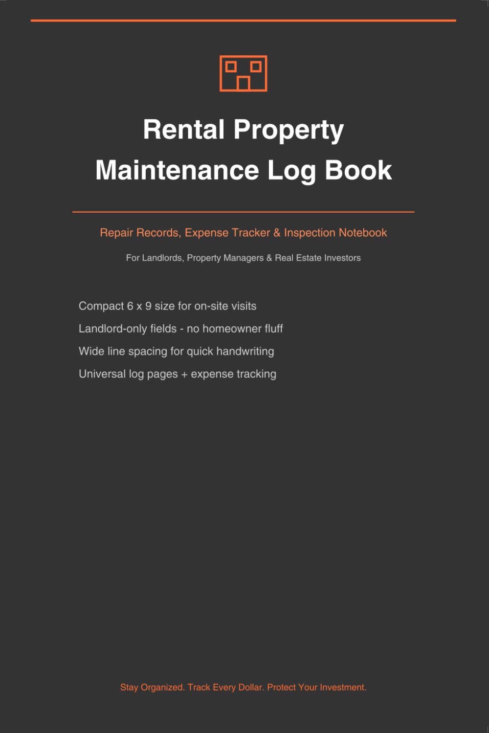 ler totalmente Rental Property Maintenance Log Book: Repair Records, Expense Tracker & Inspection Notebook for Landlords, Property Managers & Real Estate Investors
