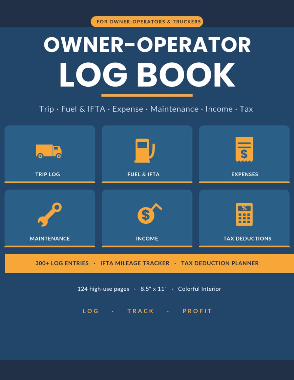 ler totalmente Owner-Operator Log Book | Trip, Fuel & IFTA, Expense, Maintenance, Income & Tax Tracker for Owner-Operators & Truckers