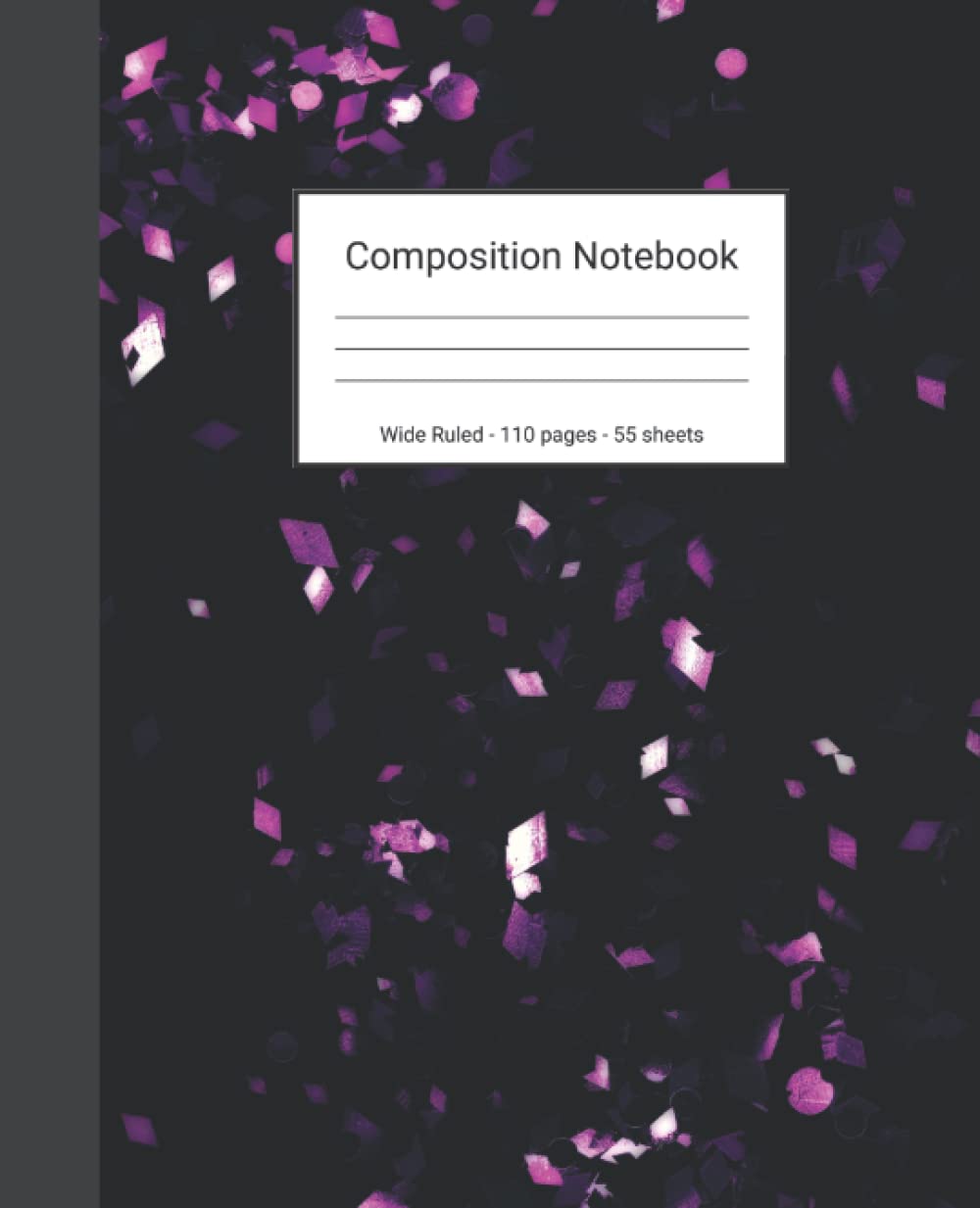 Composition Notebook: Wide Ruled Paper Notebook Journal - Purple And Black Abstract Pattern - Blank Wide Lined Workbook baixar livro de graça