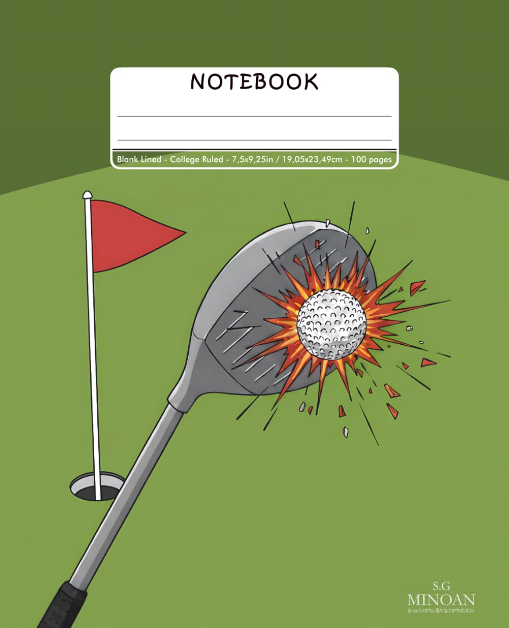 Golf Lined Notebook – 7,5x9,25 in – 100 pages: Cool Club and Ball Graphic Composition Book for Kids, Teens, and Youth, College Ruled Lined Journal, for School and Personal Use baixar o livro de graça