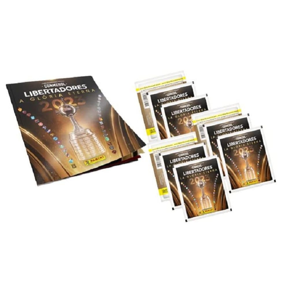 Kit c/ 1 álbum brochura + 6 envelopes de figurinhas da libertadores da América conmebol 2023 baixar livro de graça