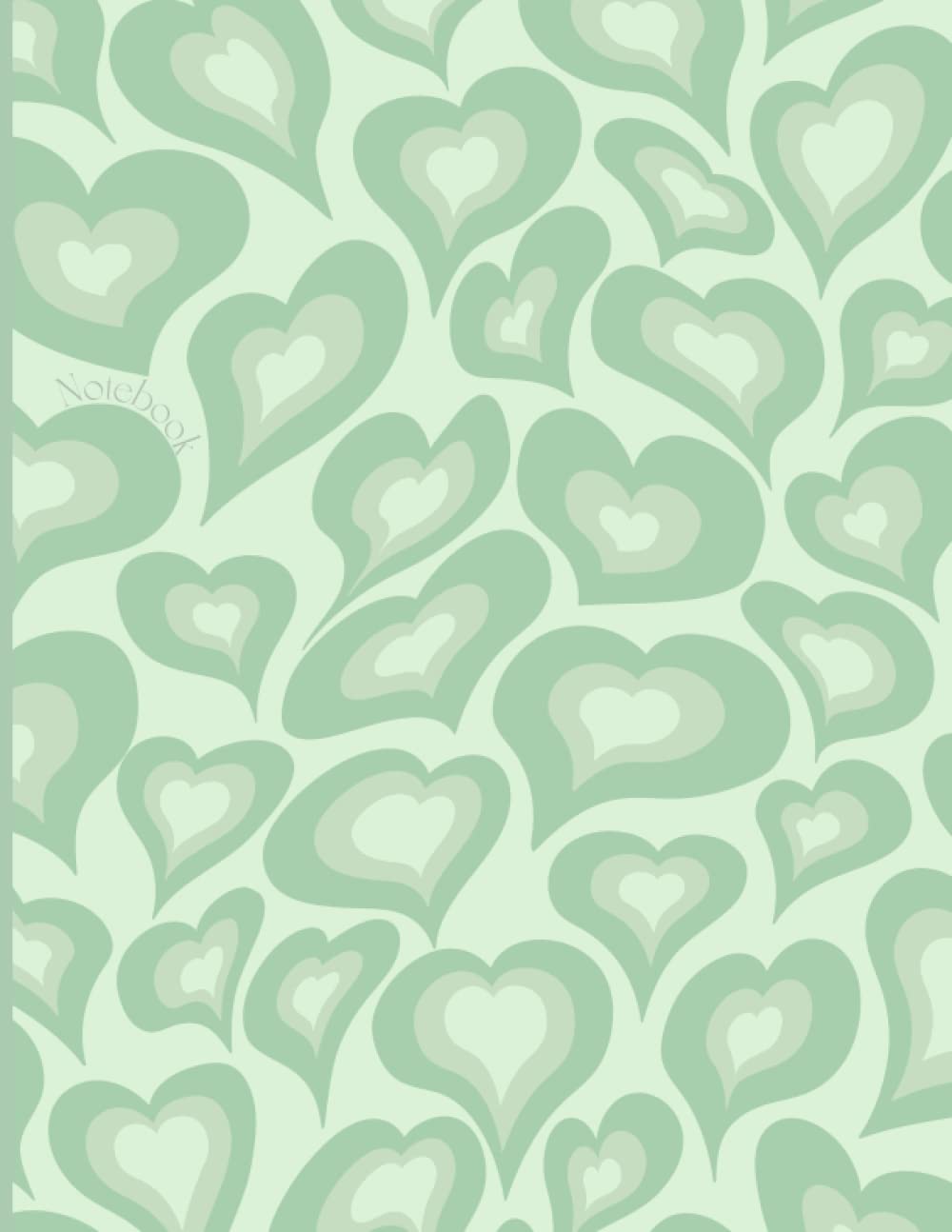 ler totalmente Aesthetic Notebook: Sage Green, Aesthetic Notebooks for School, Blank Lined Notebook Journal for Writing, College Ruled, Aesthetic Heart Notebook