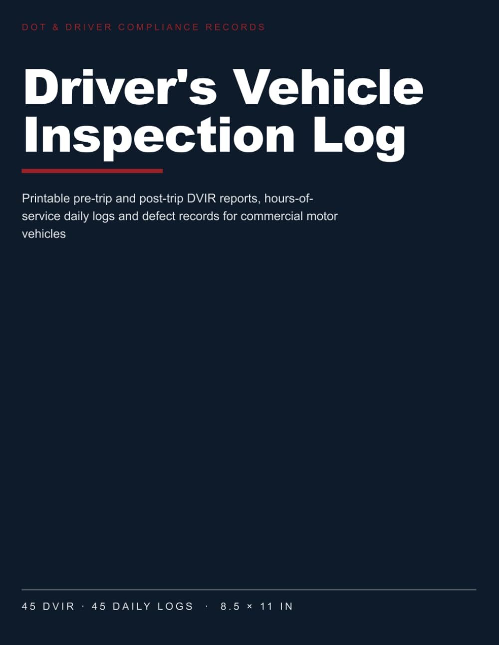 capítulo por capítulo baixar Driver's Vehicle Inspection Log: DVIR Forms, Hours of Service Daily Logs and Vehicle Defect Records for Commercial Drivers