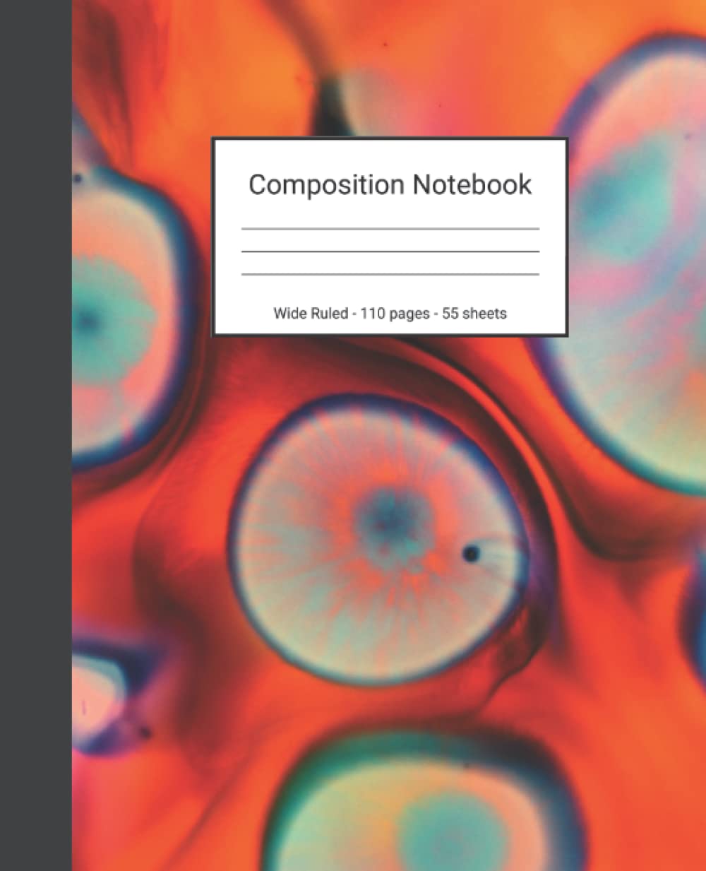 ler totalmente Composition Notebook: Wide Ruled Paper Notebook Journal - Red and Green Abstract Art - Blank Wide Lined Workbook