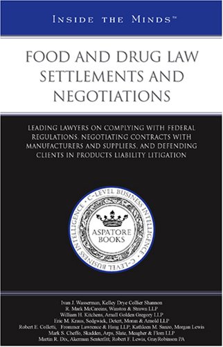 capítulo por capítulo baixar Food and Drug Law Settlements and Negotiations