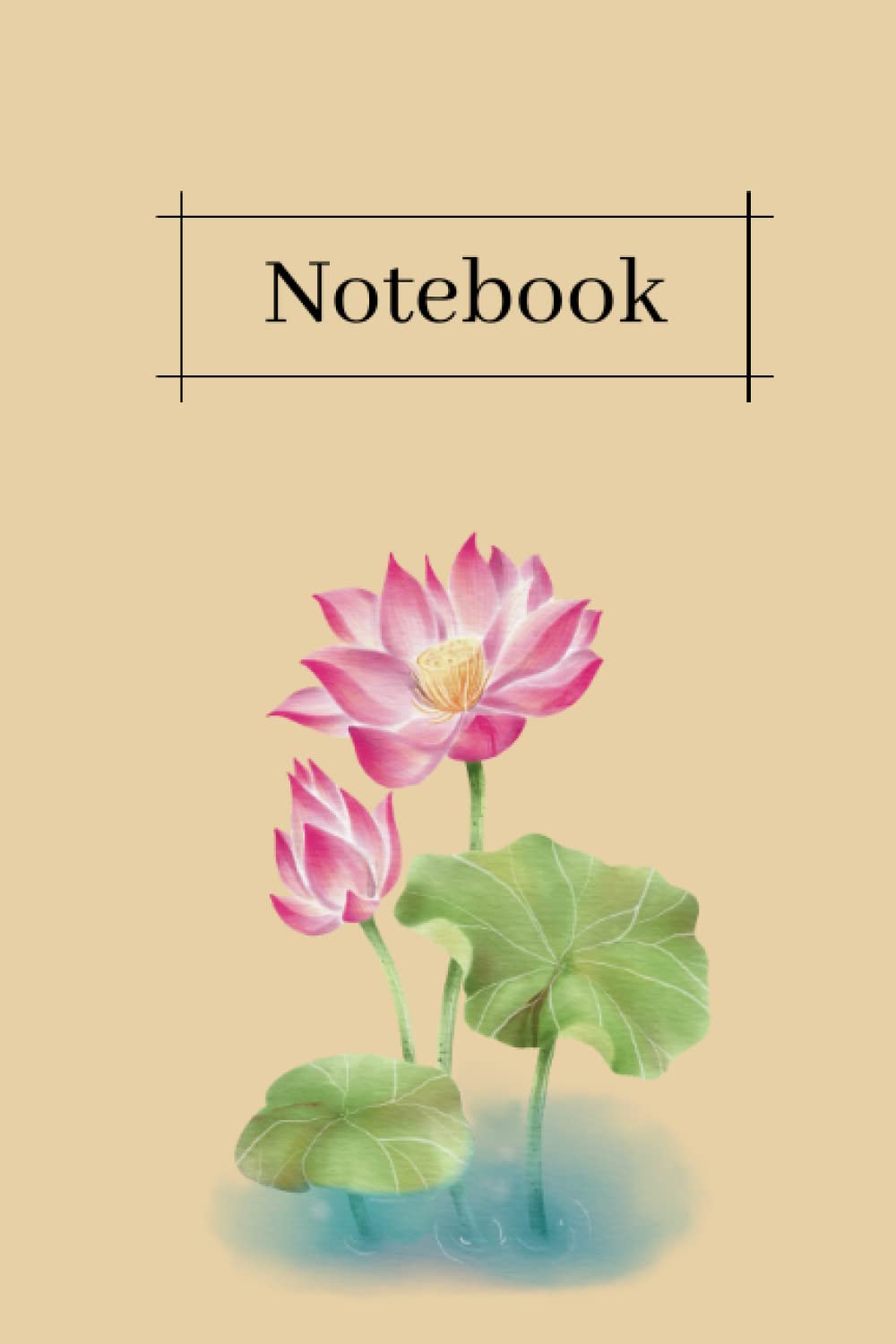 ler totalmente Notebook: Chinese Lotus Flower With Text