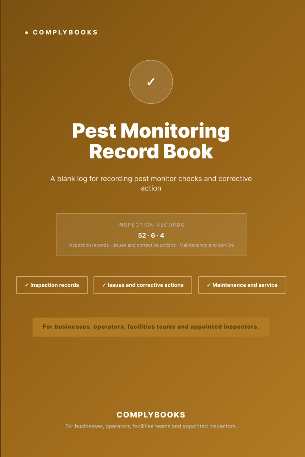 capítulo por capítulo baixar Pest Monitoring Record Book: A blank log for recording pest monitor checks and corrective action
