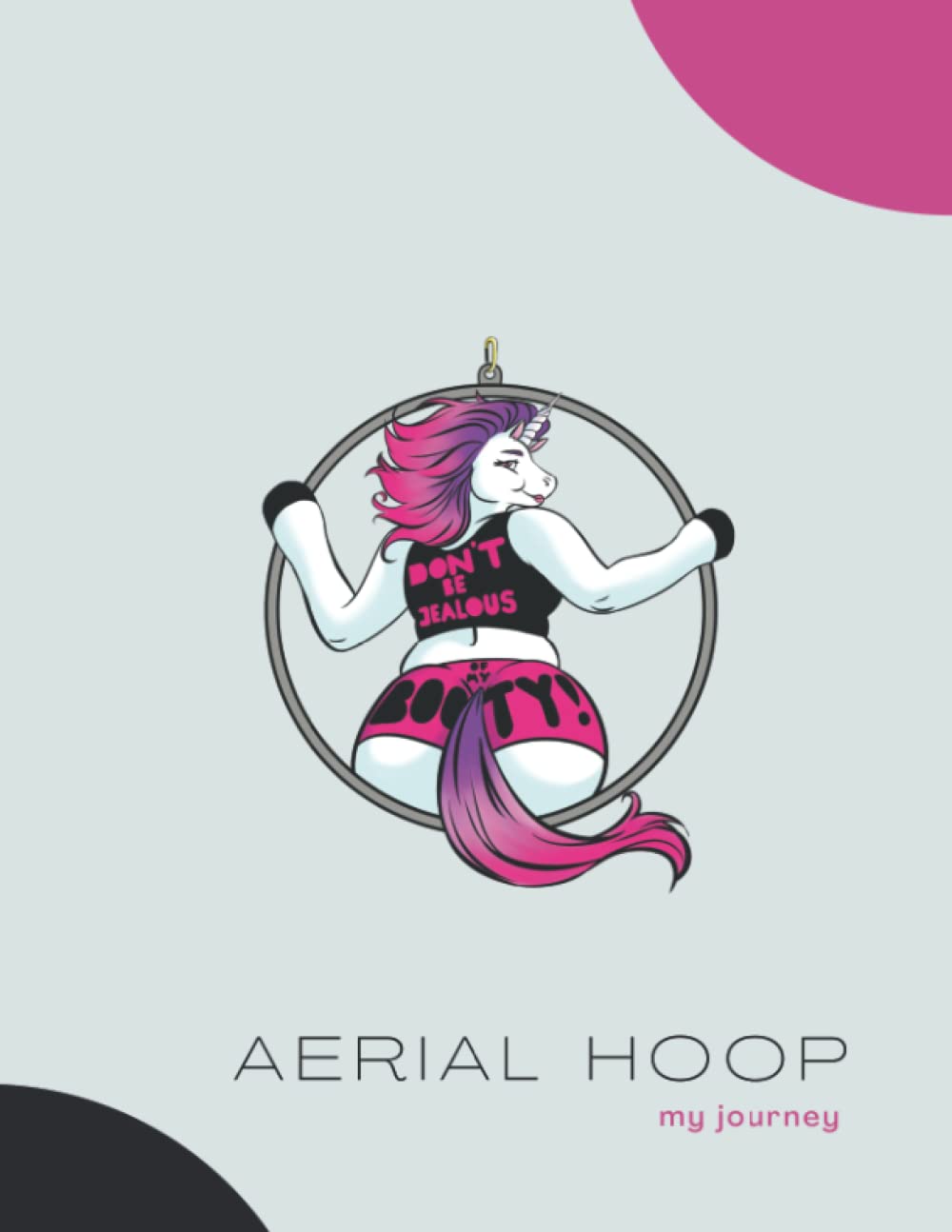 ler totalmente Aerial Hoop Notebook journey with dark colored unicorn