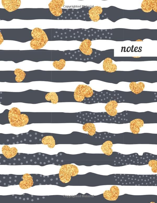 Notes: College Ruled Lined Journal, Cute Golden Pattern Design - Perfect for Office, School, College, Writing & Note Taking - Large 8.5 x 11 inches - 110 Pages baixar livro de graça