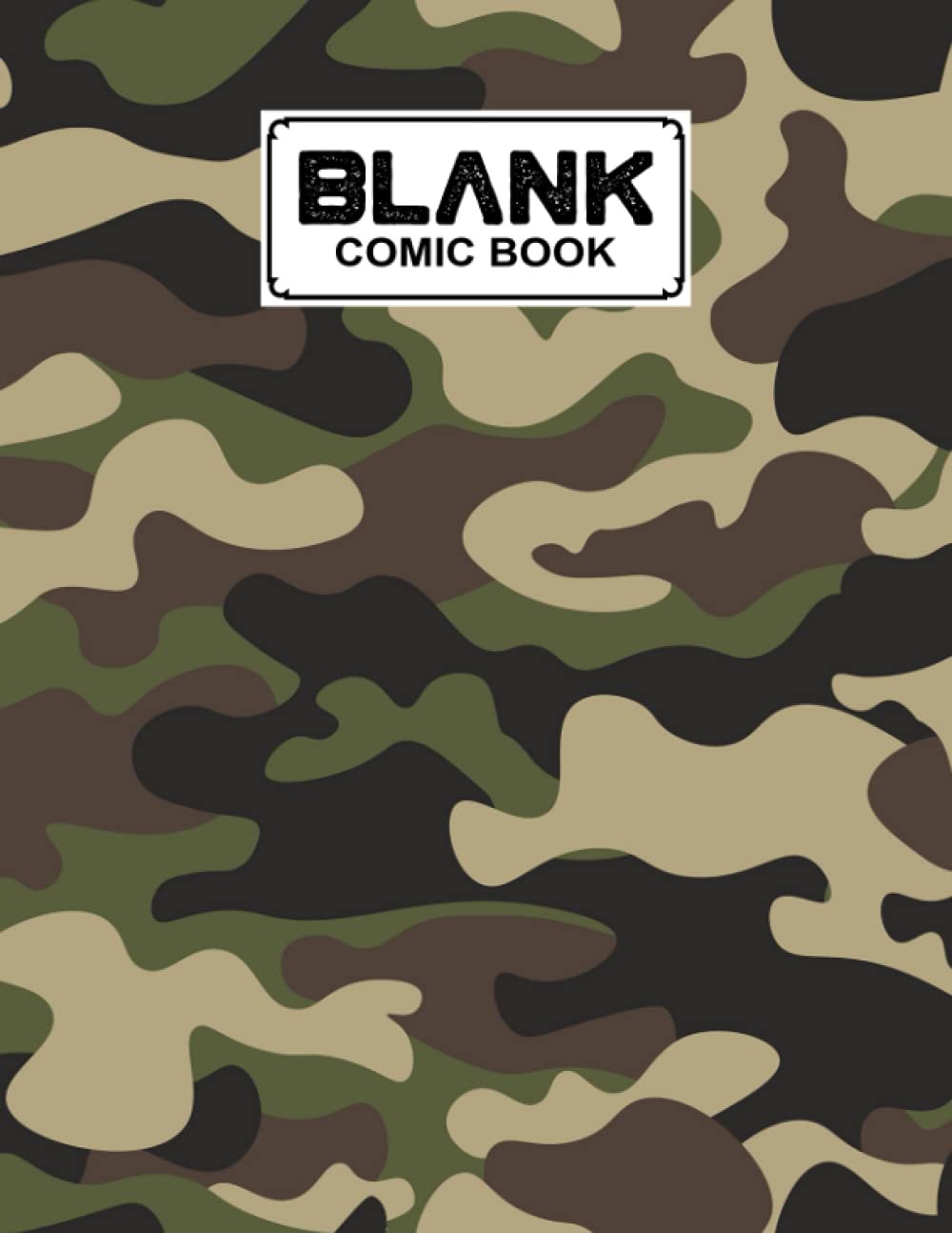 ler totalmente Blank Comic Book: Camo Print Cover, Create Your Own Story, Journal, Notebook, Sketchbook for Kids and Adults, 120 Pages - Size 8.5" x 11" Notebook by Hermann-Josef Wilke