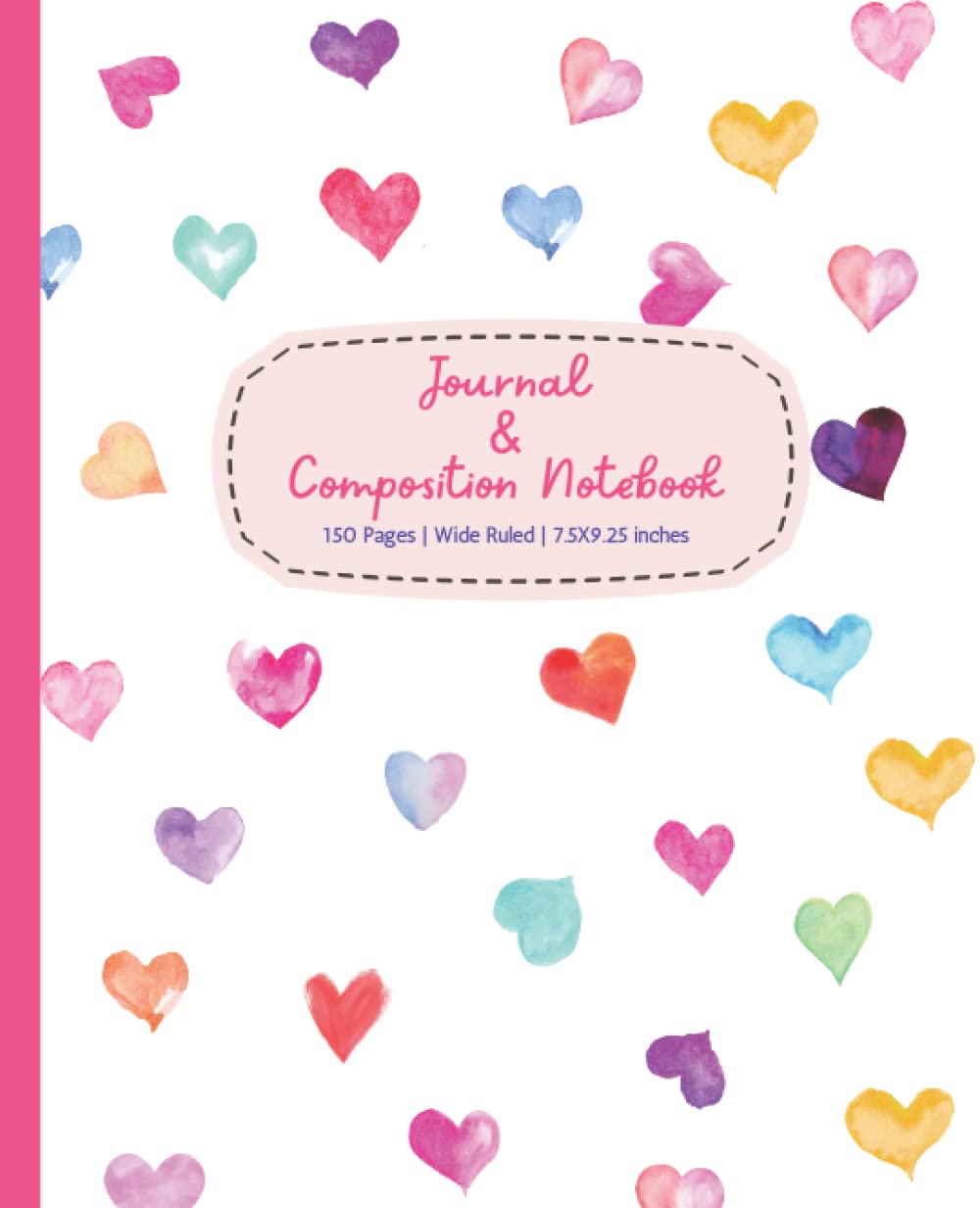 ler totalmente Cute Colorful Composition Notebook and Journal: Wide Ruled | 150 pages | 7.5X9.25 inches | For Kids, Girls, Tween, Teens, Women, Students & Teachers