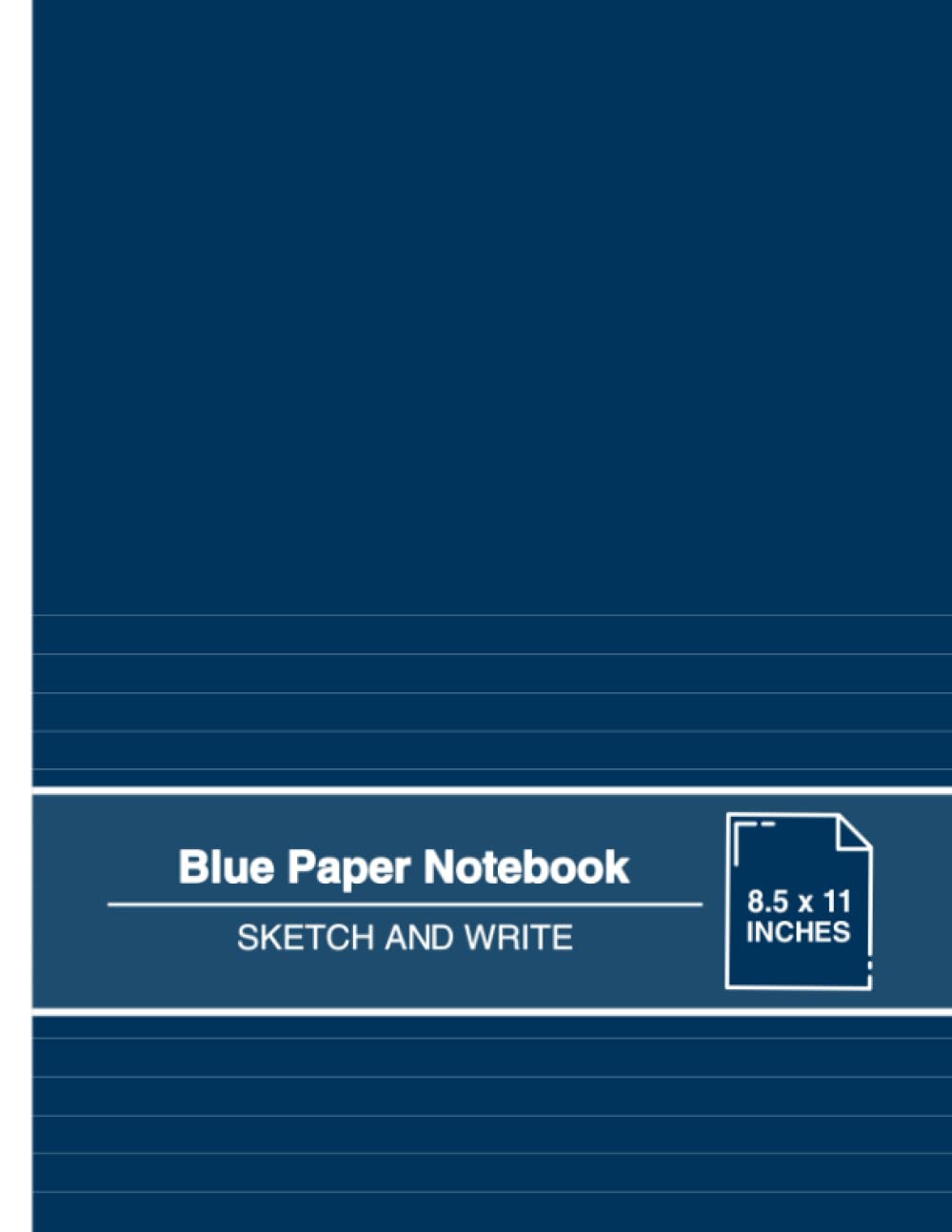 Blue Paper Notebook: Sketch and Write | For use with Gel Pens and White Ink | Cyanotype Look | Large baixar o livro de graça