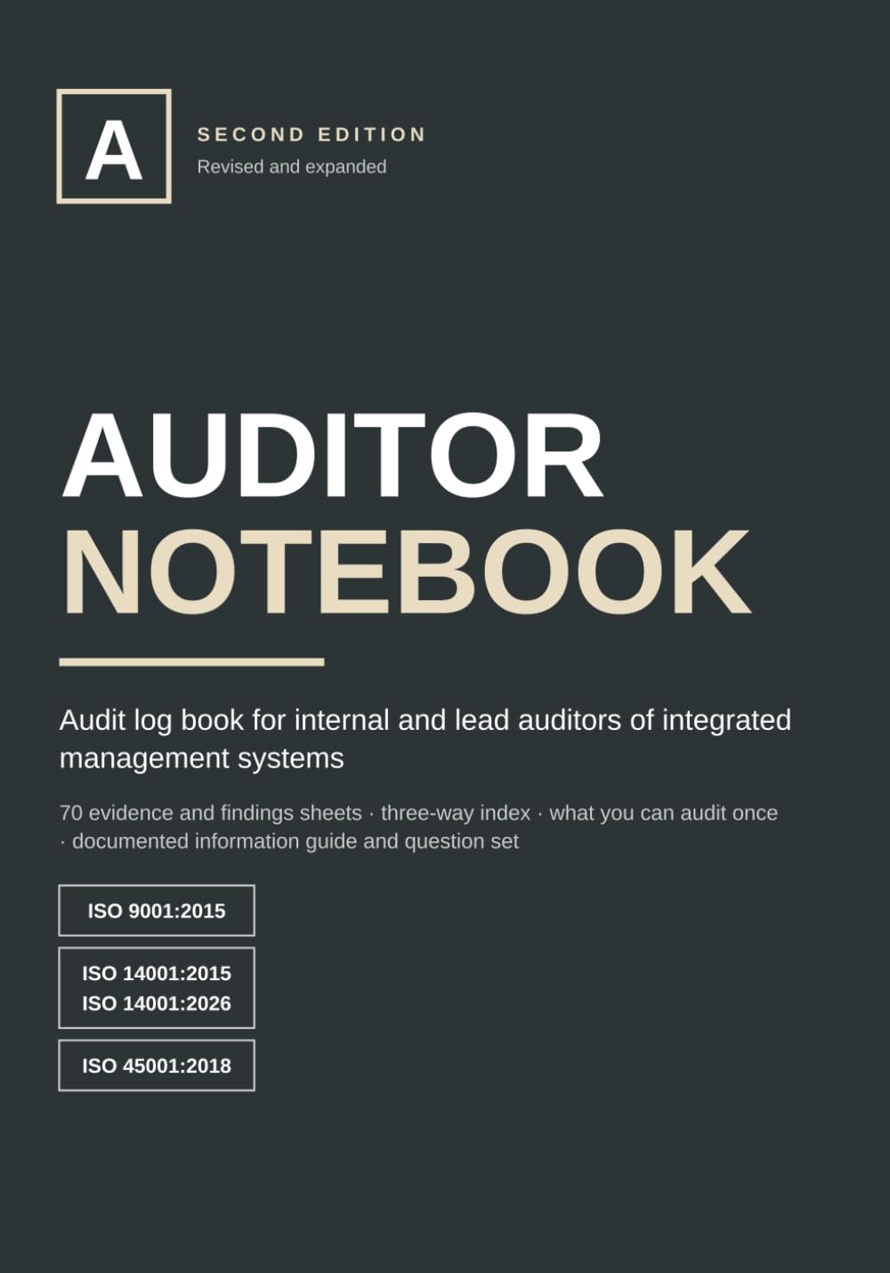capítulo por capítulo baixar Auditor Notebook: Audit log book for internal and lead auditors of integrated management systems — ISO 9001, ISO 14001 and ISO 45001 — 70 evidence and... sheets, three-way clause index, question set