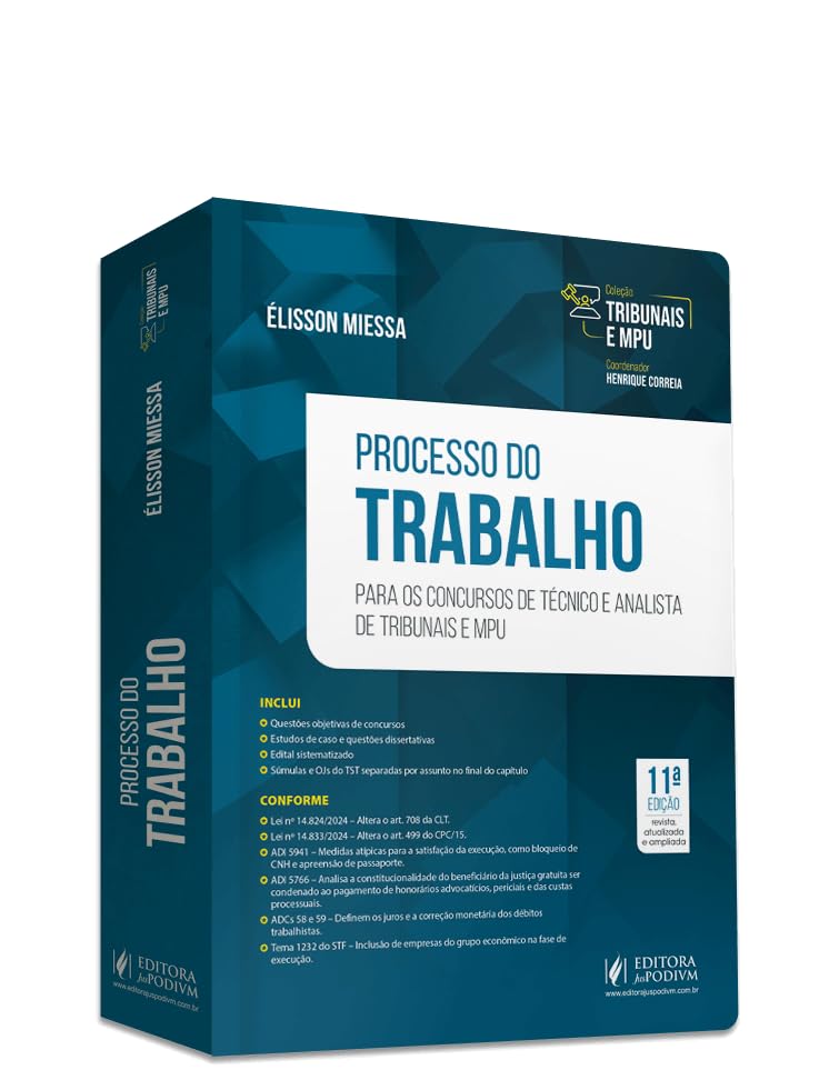 capítulo por capítulo baixar Tribunais e MPU - Processo do Trabalho - Para Analista (2024)