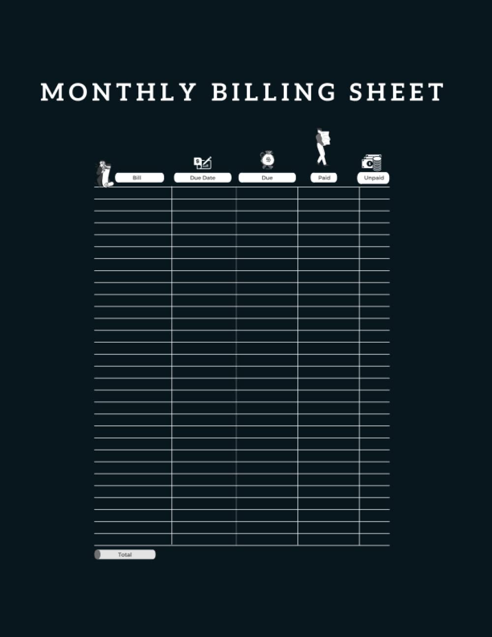 ler totalmente Monthly billing sheet: 5 Year billing Planner & Tracker