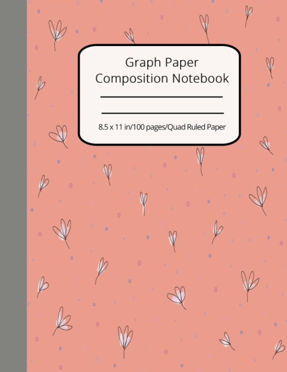 ler totalmente Graph Paper Composition Notebook Pink Cover with Flowers: Grid Paper Notebook, Quad Ruled, 100 Sheets (Large, 8.5 x 11) for Kids, Boys, Girls, and Teens - Ideal for Teachers and School Supplies!